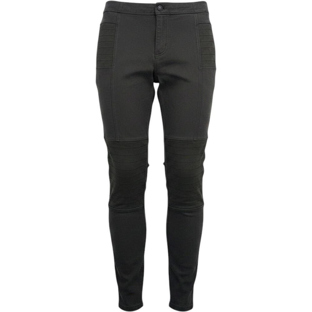 Athleta Motto Leggings Pants Olive Womens Size 6 Ribbed Panel Zipper Athleisure - Picture 1 of 16